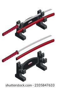 isometrische Katana 3d-Isomometrie