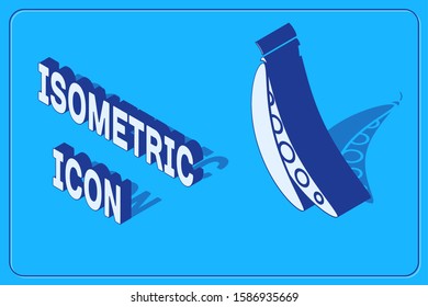 Isometric Kidney beans icon isolated on blue background.  Vector Illustration