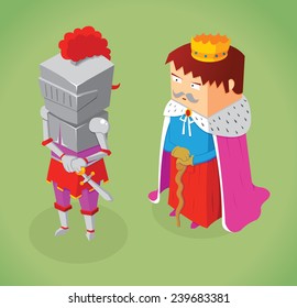 isometric king and knight