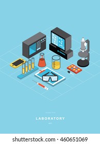 Isometric laboratory vector design 