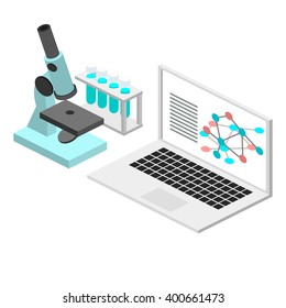 Isometric laboratory workspace