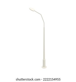 Isometric lamppost on blank background 3d vector illustration