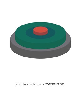Isometric land mine icon. Vector.