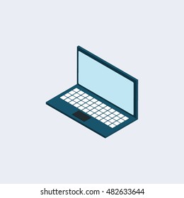 Isometric laptop icon
