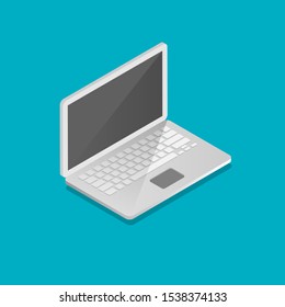 Isometric Laptop Icon.flat Design.computer Isometric