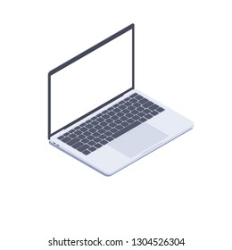 Isometric Laptop. Vector 3d isometric laptop computer