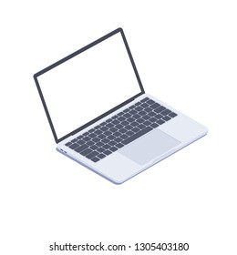 Isometric Laptop. Vector 3d isometric laptop computer