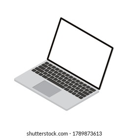 Isometric of laptop vector illustration.