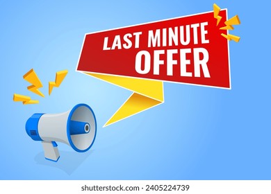Isometric Last Minute Offer. Sale timer tag. Countdown Clock Promo. Flash Sales