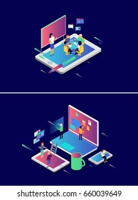 Isometric Learn - Illustration