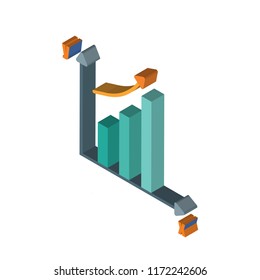  isometric left top view 3D icon