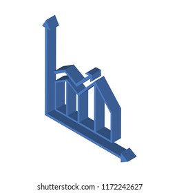  isometric left top view 3D icon
