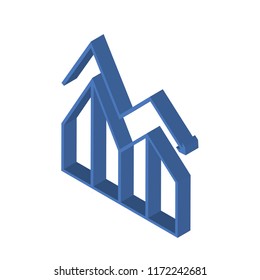  isometric left top view 3D icon