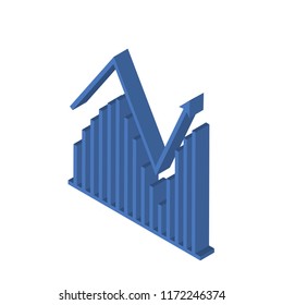  isometric left top view 3D icon