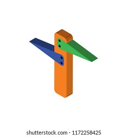  isometric left top view 3D icon