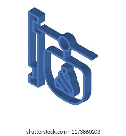  isometric left top view 3D icon