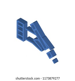  isometric left top view 3D icon