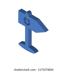  isometric left top view 3D icon