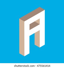 isometric letter a.