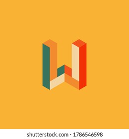 Isometric Letter Alphabet Icon Design Element
