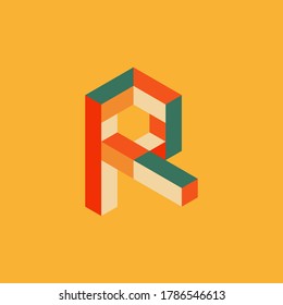 Isometric Letter Alphabet Icon Design Element