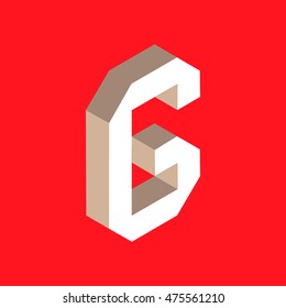 isometric letter g.