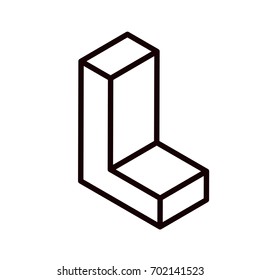 isometric letter l