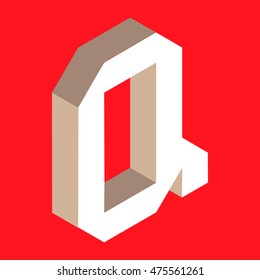 isometric letter q.