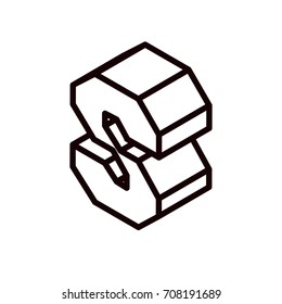 isometric letter s