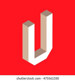 isometric letter u.