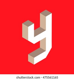 Isometric Letter Y.