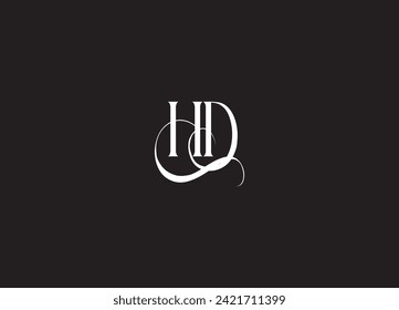 Isometric letters H and D combined together.