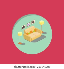 isometric light room