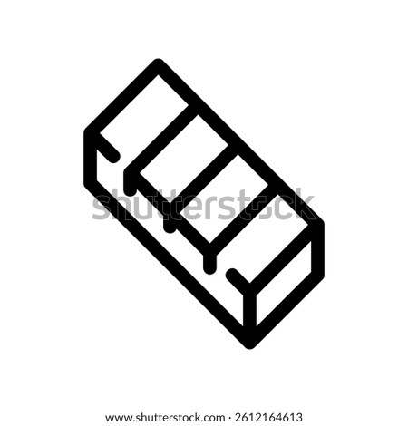 Isometric line drawing of a divisible block with multiple sections shown in perspective view