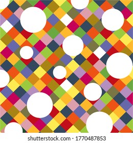 Isometric lines pattern background, colorful geometric squares and circles,abstract