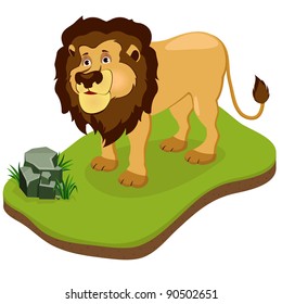 Isometric lion