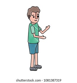 isometric little boy character