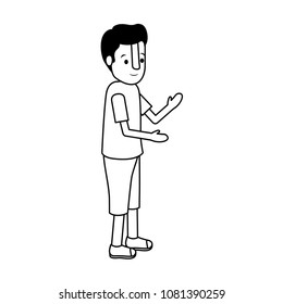 isometric little boy character