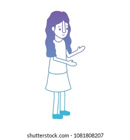 isometric little girl character