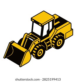 Isometric Load Haul Dump Mining Equipment Icon