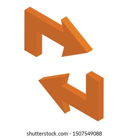 
Isometric loading vector isolated on white background 
