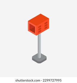 Cuadro de correo isométrico en el fondo
