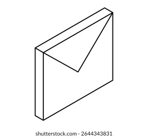 Isometric mail icon illustration vector