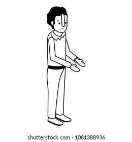 isometric man avatar character