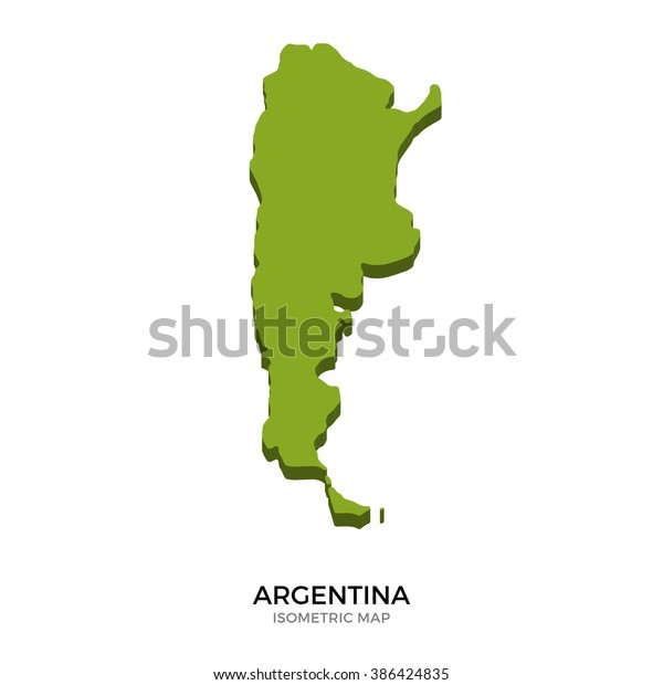 Isometric Map Argentina Detailed Vector Illustration Stock Vector ...