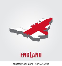 Isometric map of England