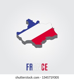 Isometric map of France