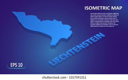 Isometric map of the JAPAN. Stylized flat map of the country on blue background. Modern isometric 3d location map with place for text or description. 3D concept for infographic. Vector EPS 10