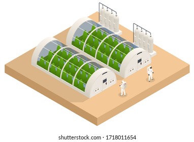 Isometric Mars Colonization, Biological terraforming, Paraterraforming, Adapting humans on Mars. Astronautics and space technology. Geo capsyles.