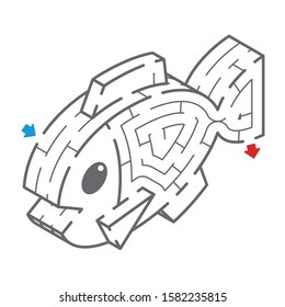 Isometric maze of the Fish